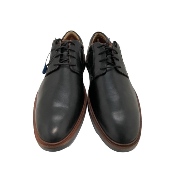 Mens Johnston & Murphy XC+ Parker Plain Toe Oxford in Black Leather. 20-4383 main image 5